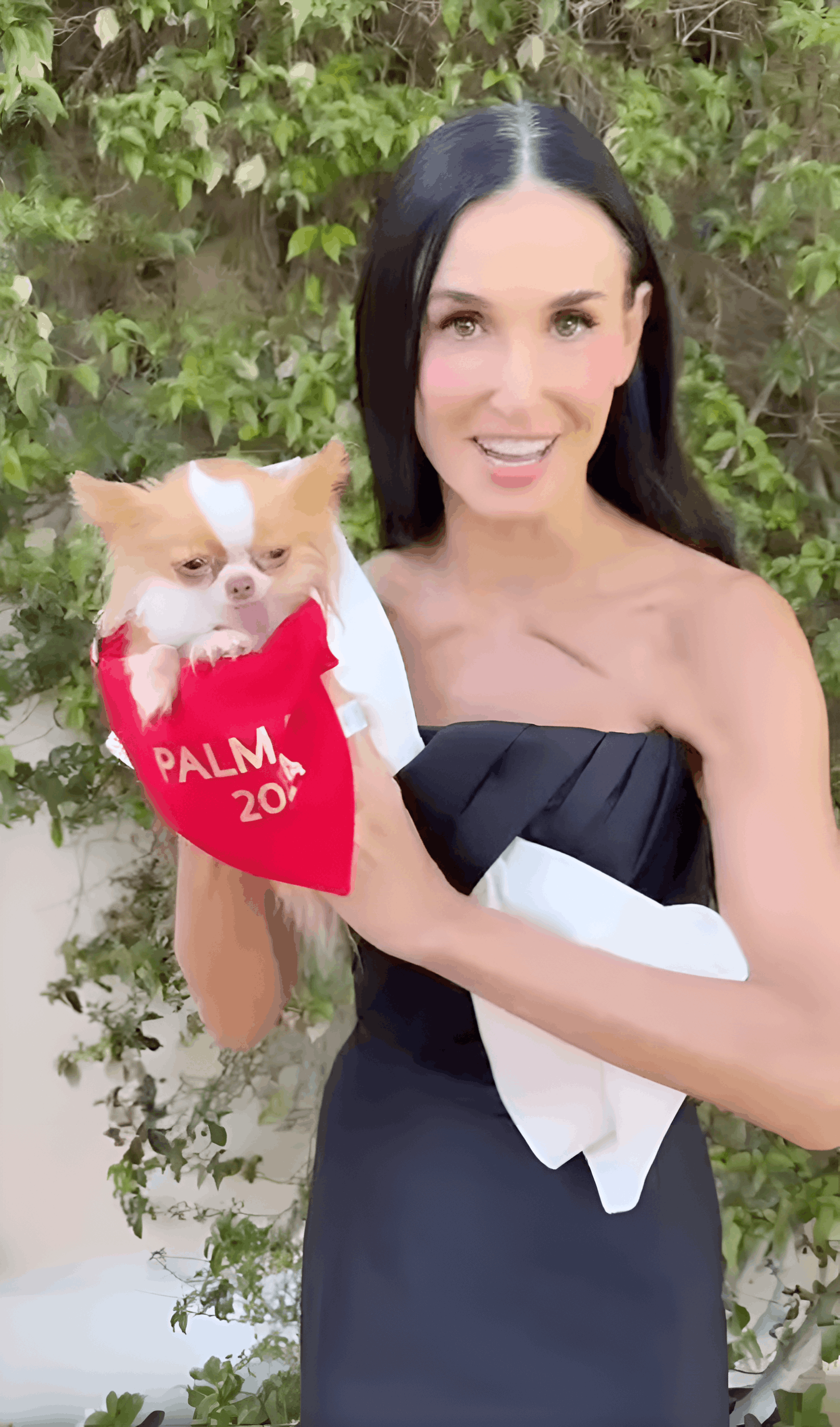 Demi Moore with Pilaf